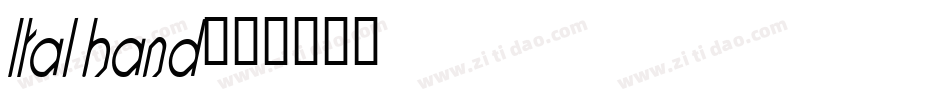 Ital hand字体转换